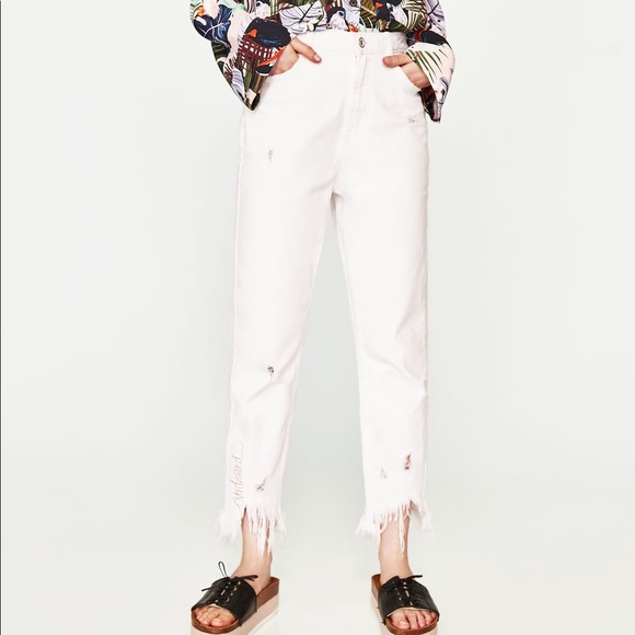 white mom jeans zara
